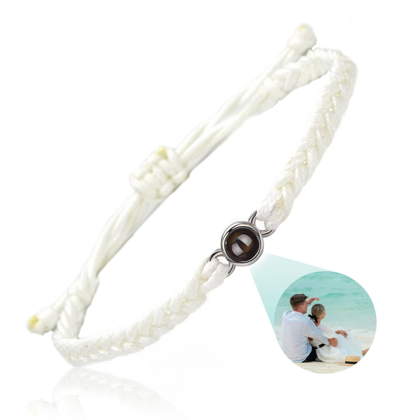SUPHELPU Custom Bracelets with Picture Inside, Picture Bracelet Personalized Photo, Women's Identification Bracelets, Memorial Gifts for Loved One