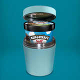 Vacuum Insulated Ice Cream Pint Cooler Keeps Frozen for hours enjoy ice cream anywhere (Stainless Steel)