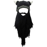 Creative Barbarian Knit Beard Hat Funny Knit Cap Wig Beanie Hats Beard Facemask