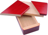 DC-BEAUTIFUL Impossible Puzzle Master Secret Opening Wooden Red Magic Box With Secret Drawer - Mysterious Gift Puzzle
