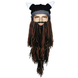 Creative Barbarian Knit Beard Hat Funny Knit Cap Wig Beanie Hats Beard Facemask