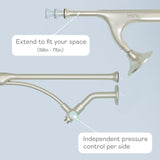 BOONA - The Original Tandem Shower | As Seen On Shark Tank | Double Shower Head for Couples, High Pressure Dual Shower Heads (One Showerhead, Midnight Black)