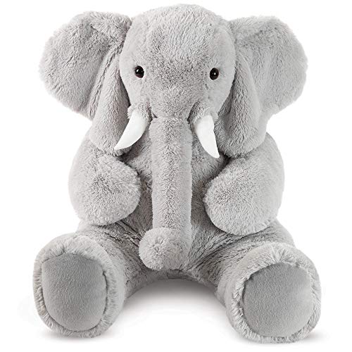 Vermont Teddy Bear Giant Elephant Stuffed Animal - 6 Foot Big Stuffed Elephant Plush from Giant Cuddle Collection - Collectible Plushies for Kids & Adults | Crafted in The USA