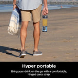 Ninja BC155PS Blast Two-Pack Portable Blender, Cordless, 18oz. Vessel, Personal Blender-for Shakes & Smoothies, BPA Free, Leakproof-Lid & Sip Spout, Rechargeable, Dishwasher Safe Parts, Peach & Stone