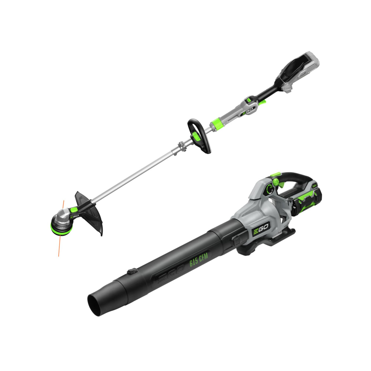 EGO Power+ ST1502SA 15-Inch 56-Volt Cordless String Trimmer with Rapid Reload and Split Shaft 2.5Ah Battery and Charger Included, Black