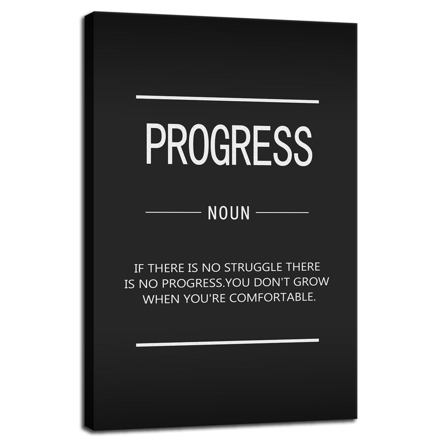 Inspirational Office Wall Decor Motivational Discipline Noun Canvas Wall Art Posters Prints Entrepreneur Quote Wall Picture Paintings Artwork Home Bedroom Framed Ready to Hang[12''W X 18''H]