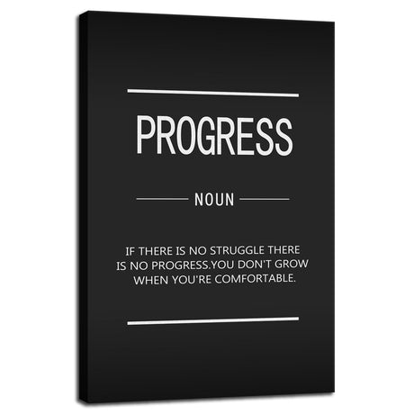 Inspirational Office Wall Decor Motivational Discipline Noun Canvas Wall Art Posters Prints Entrepreneur Quote Wall Picture Paintings Artwork Home Bedroom Framed Ready to Hang[12''W X 18''H]