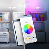 Feit Electric Smart LED Garage Light, RGBW 3 Panel, WiFi 2.4GHz, Screw-in LED Shop Light Bulb, Works with Alexa and Google Home Assistant, E26, 4000 Lumens, Garage Ceiling Light, ADJ4000/RGBW/LED/AG