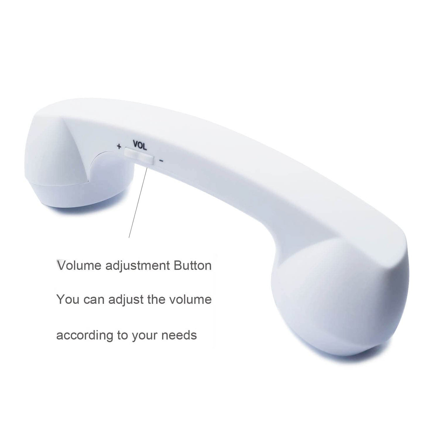 Wireless Retro Telephone Handset and Wire Radiation-Proof Handset Receivers Headphones for a Mobile Phone with Comfortable Call (Black)