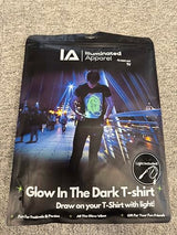 Illuminated Apparel Original Interactive Glow in The Dark T-Shirt - Fun for Birthday Parties & Festivals