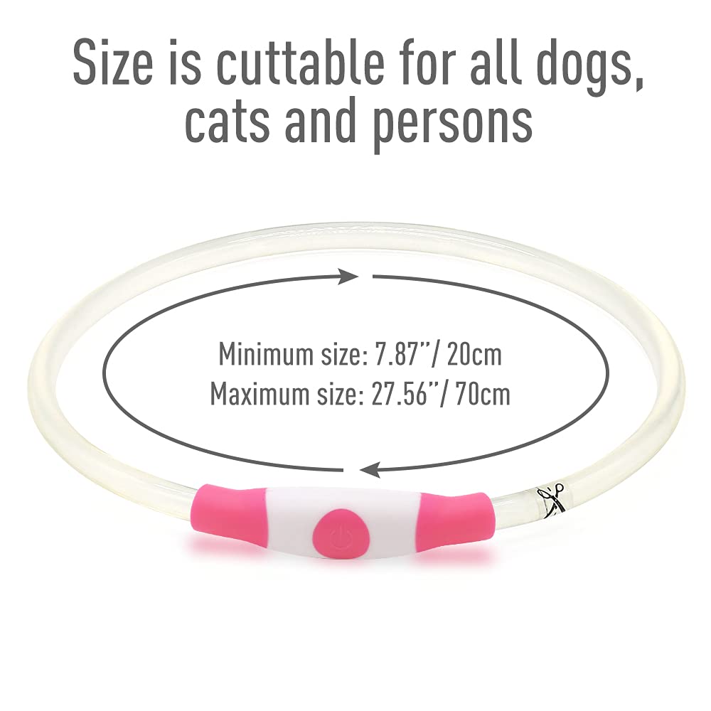 Colaseeme LED Dog Collar Light Up Dog Collars 1 Count USB Rechargeable TPU Glow Safety Basic Dog Collars, Please Do Not Use Fast Charging (Green)