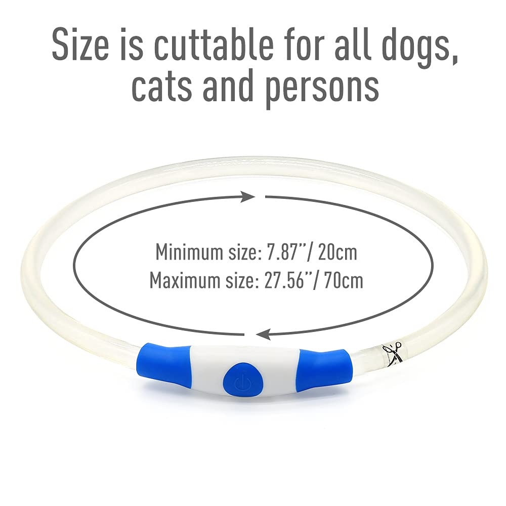 Colaseeme LED Dog Collar Light Up Dog Collars 1 Count USB Rechargeable TPU Glow Safety Basic Dog Collars, Please Do Not Use Fast Charging (Green)