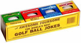 Exploding Golf Balls (4 Pack) – 1 burst into a Cloud of White Smoke, 1 Water, 1 streaming Ribbon, 1 jumps & slides when putted - funny Golf Gag Gift