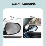 Car Side Mirror Squeegee, Retractable Telescopic Mirror Wiper, Anti-Fog & Water Cleaning Tool for Rainy & Foggy Weather, Extendable 98cm Handle, Portable Auto Mirror Cleaner