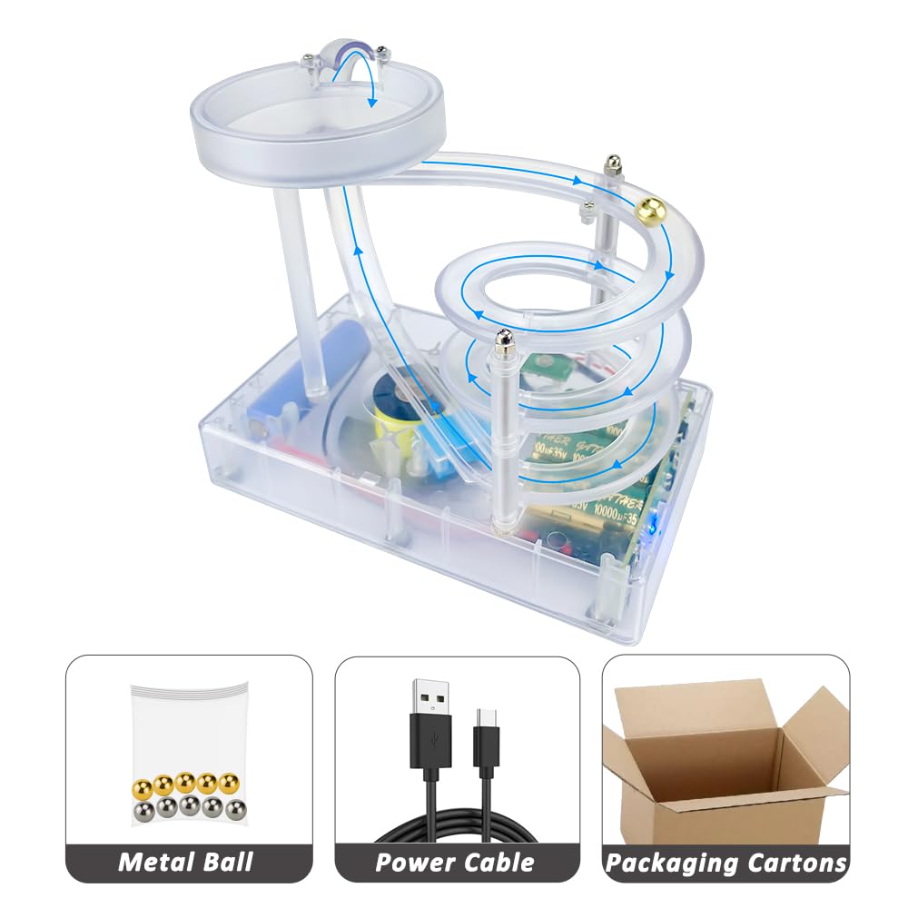Kinetic Art Perpetual Motion Machine, Perpetual Motion Machine, Newtons Science Physics Gadgets, Perpetual Motion Simulator for Home Office, Creative Gifts for The Holidays.