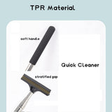 Car Side Mirror Squeegee, Retractable Telescopic Mirror Wiper, Anti-Fog & Water Cleaning Tool for Rainy & Foggy Weather, Extendable 98cm Handle, Portable Auto Mirror Cleaner