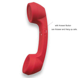 Wireless Retro Telephone Handset and Wire Radiation-Proof Handset Receivers Headphones for a Mobile Phone with Comfortable Call (Black)