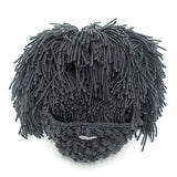 Creative Barbarian Knit Beard Hat Funny Knit Cap Wig Beanie Hats Beard Facemask