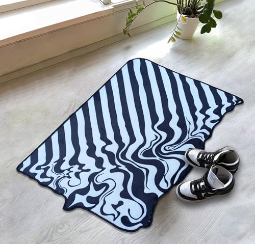 Melting Rug 2x3 Oriental Design Melting Area Rug Machine Washable Traditional Carpet Nonslip Mat Scandinavian Melting Rug for Living Room Bedroom Kitchen Abstract Rug Fabric Surface