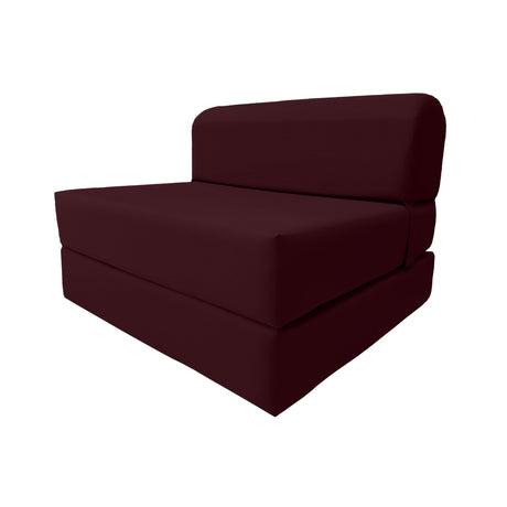D&D Futon Furniture Sleeper Chair Folding Bed, Studio Sofa Guest Folded Mattress, High Density Foam (70 x 24 x 6, Navy Blue)