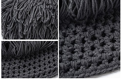 Creative Barbarian Knit Beard Hat Funny Knit Cap Wig Beanie Hats Beard Facemask