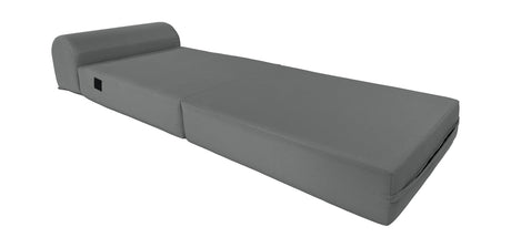 D&D Futon Furniture Sleeper Chair Folding Bed, Studio Sofa Guest Folded Mattress, High Density Foam (70 x 24 x 6, Navy Blue)