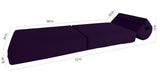 D&D Futon Furniture Sleeper Chair Folding Bed, Studio Sofa Guest Folded Mattress, High Density Foam (70 x 24 x 6, Navy Blue)