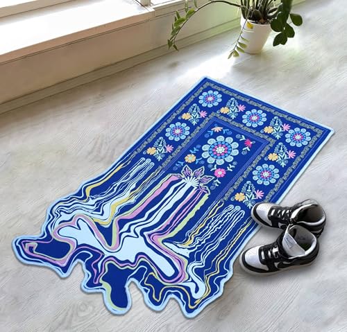 Melting Rug 2x3 Oriental Design Melting Area Rug Machine Washable Traditional Carpet Nonslip Mat Scandinavian Melting Rug for Living Room Bedroom Kitchen Abstract Rug Fabric Surface