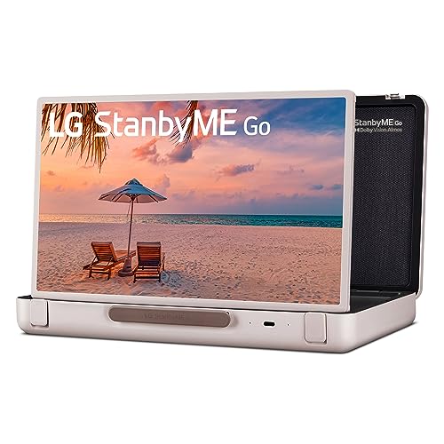 LG 27-Inch StanbyME Go Portable Smart 1080P Touch Screen (27LX5QKNA, 2023 Model), Calming Beige