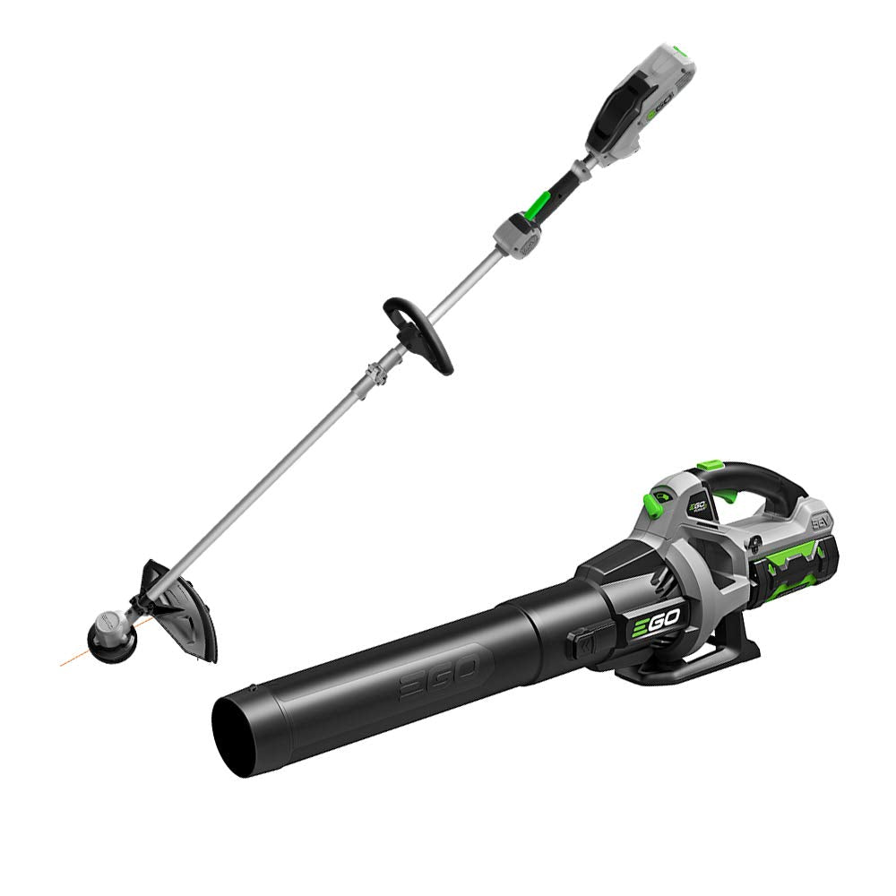EGO Power+ ST1502SA 15-Inch 56-Volt Cordless String Trimmer with Rapid Reload and Split Shaft 2.5Ah Battery and Charger Included, Black