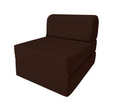 D&D Futon Furniture Sleeper Chair Folding Bed, Studio Sofa Guest Folded Mattress, High Density Foam (70 x 24 x 6, Navy Blue)
