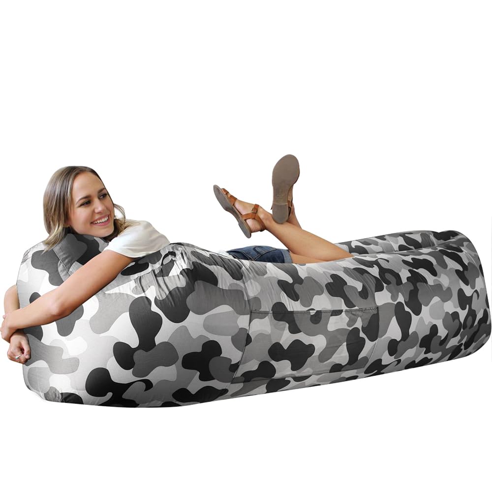 WEKAPO Inflatable Lounger Air Sofa Hammock-Portable,Water Proof& Anti-Air Leaking Design-Ideal Couch for Backyard Beach Traveling Camping Picnics & Music Festivals