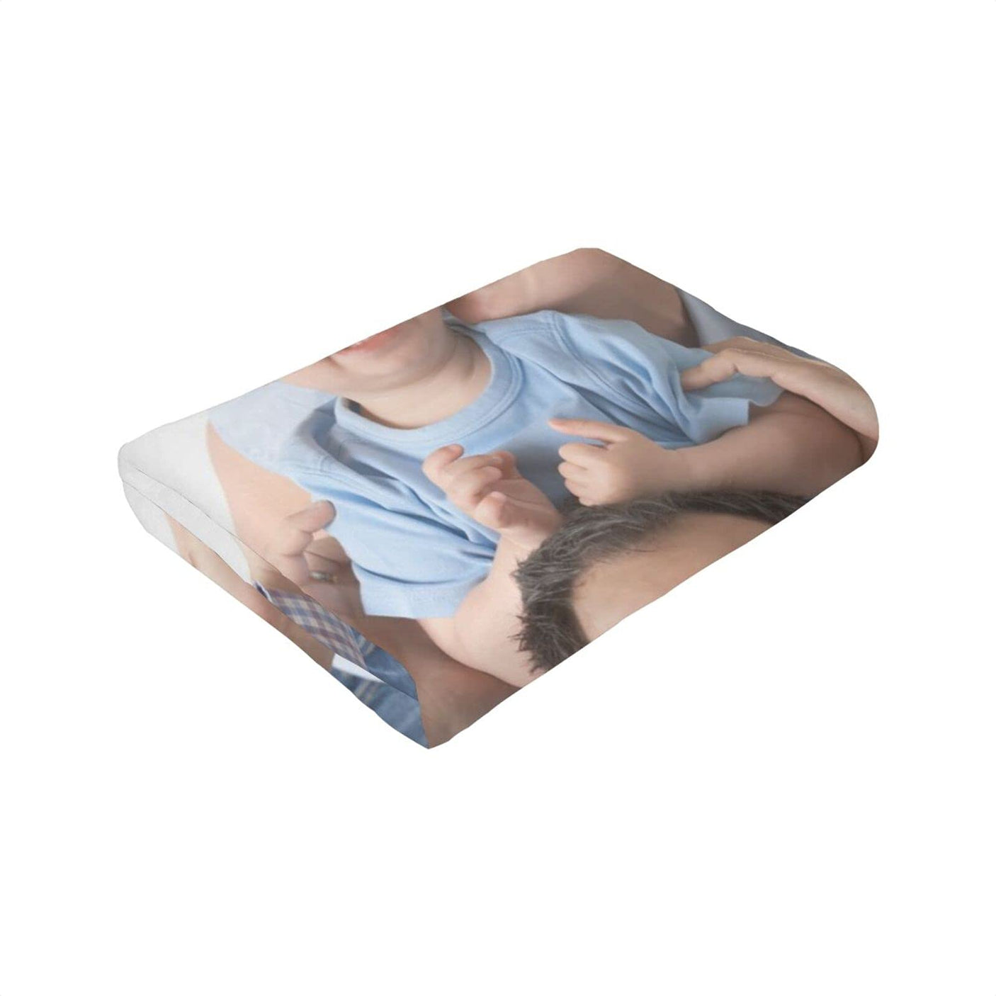 Custom Blanket with Photo Text Personalized Bedding Throw Blankets Customized Flannel Fleece Blankets for Family Birthday Wedding Gift Fits Couch Sofa Bedroom Living Room (1 Photos, 40"x50")