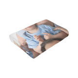 Custom Blanket with Photo Text Personalized Bedding Throw Blankets Customized Flannel Fleece Blankets for Family Birthday Wedding Gift Fits Couch Sofa Bedroom Living Room (1 Photos, 40"x50")