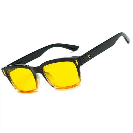 CARFIA Night Vision Glasses Driving for Men Women Anti-glare,Safety HD Yellow Lens Fishing Golf Narrow Face Glasses