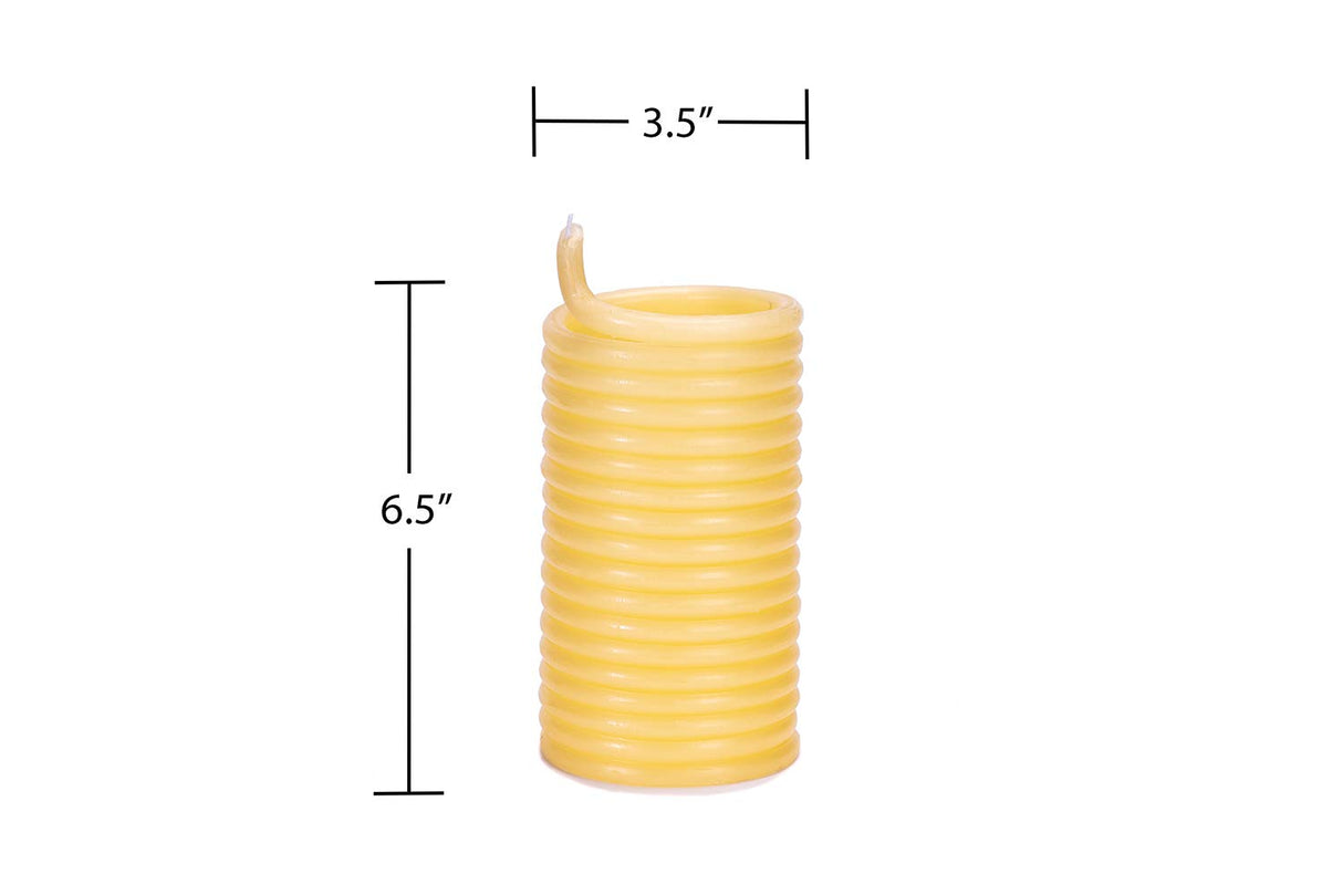 Candle by the Hour 80-Hour Vertical Candle, Eco-friendly Natural Beeswax with Cotton Wick