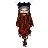 Creative Barbarian Knit Beard Hat Funny Knit Cap Wig Beanie Hats Beard Facemask