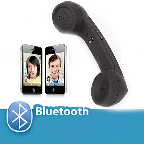 Wireless Retro Telephone Handset and Wire Radiation-Proof Handset Receivers Headphones for a Mobile Phone with Comfortable Call (Black)