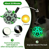 QDAN Premium Dog Toys Balls, Dog Soccer Ball with Straps, Dog Birthday Gifts, Herding Ball, Durable Balls for Small Medium Pet, Puppy Outdoor Toy, Pet Training Soccer Ball, World Cup Soccer (6 Inch)