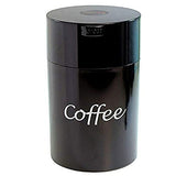 1LB Patented Airtight Multi-use Vacuum Works as Smell Proof Ground Coffee Bean Containers. Black Cap and Body, 1.85-Liter/1.6-Quart