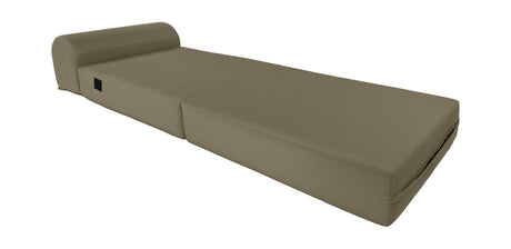 D&D Futon Furniture Sleeper Chair Folding Bed, Studio Sofa Guest Folded Mattress, High Density Foam (70 x 24 x 6, Navy Blue)