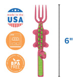 Constructive Eating Plate and Utensils Set - USA-Made Toddler Dinnerware with Divided Plates (Dinosaur)