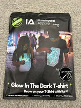 Illuminated Apparel Original Interactive Glow in The Dark T-Shirt - Fun for Birthday Parties & Festivals