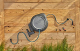 GARDENA 20505, 100' Retractable Garden Hose Reel with US Hose Threads - 100' x 1/2" hose, Automatic Retraction & Length Lock for Easy Watering. Heavy Duty Swivel Bracket 180°, Includes Nozzle.