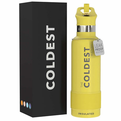 Coldest Insulated Water Bottle with Straw Lid - Stainless Steel Metal Thermos for Men & Women (Matte Black, 32 oz)