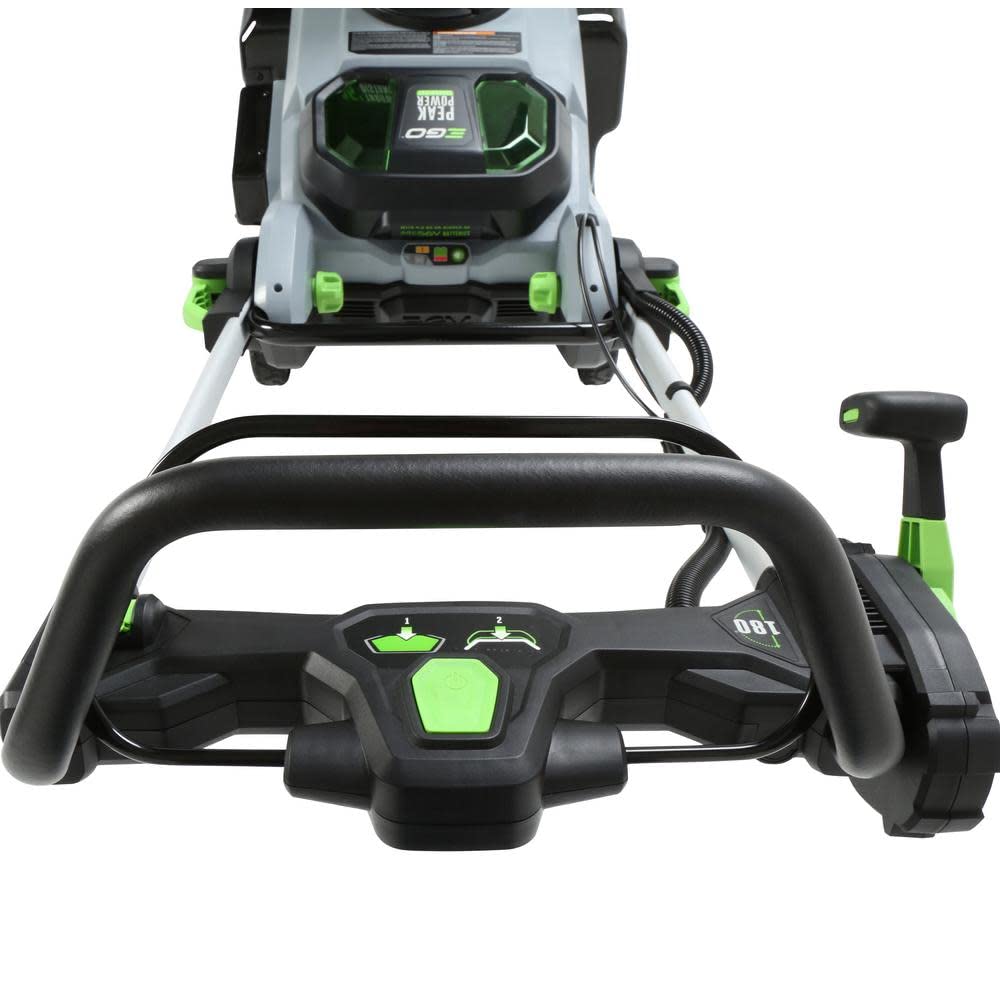 EGO Power+ SNT2112 21-Inch 56-Volt Lithium-Ion Cordless Snow Blower with Steel Auger - (2) 5.0Ah Batteries and Dual Port Charger Included, Black