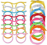 8PCS Silly Straw Glasses, Reusable Fun Loop Drinking Straw Eye Glasses, Novelty Eyeglasses Straw for Party Annual Meeting Parties Birthday (8 Colors)