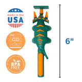 Constructive Eating Plate and Utensils Set - USA-Made Toddler Dinnerware with Divided Plates (Dinosaur)