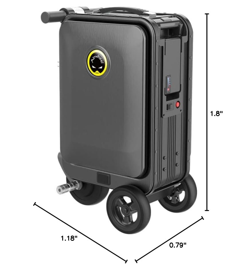 SE3S Smart Rideable Suitcase Electric Luggage Scooter For Travel (black)