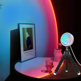 YouOKLight Sunset Lamp, Sunset Projector Lamp 10W LED Sunset Light Night Light 180 Degree Rotation Romantic Rainbow Light USB Charging for Bedroom Party Home Decor, Rainbow…